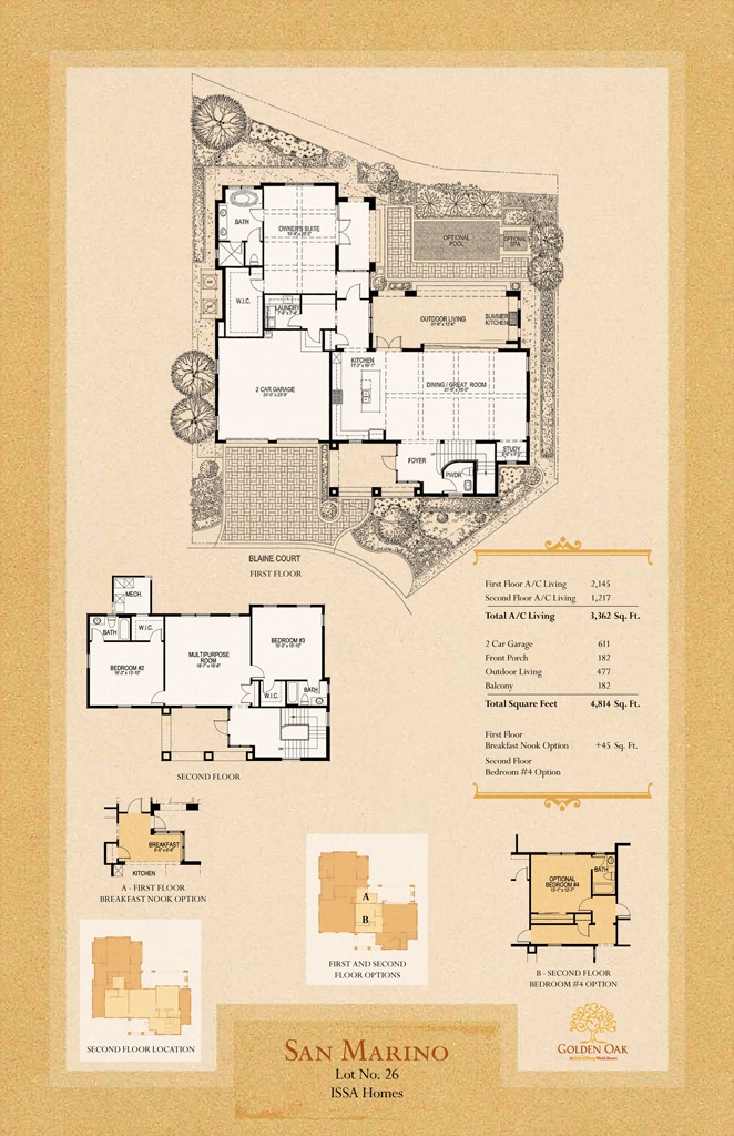 Golden Oak Floorplan Lot 26 Issa Homes Luxury Home Builder In