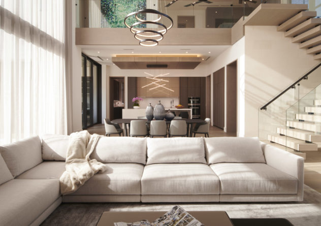 Living area modern luxury home